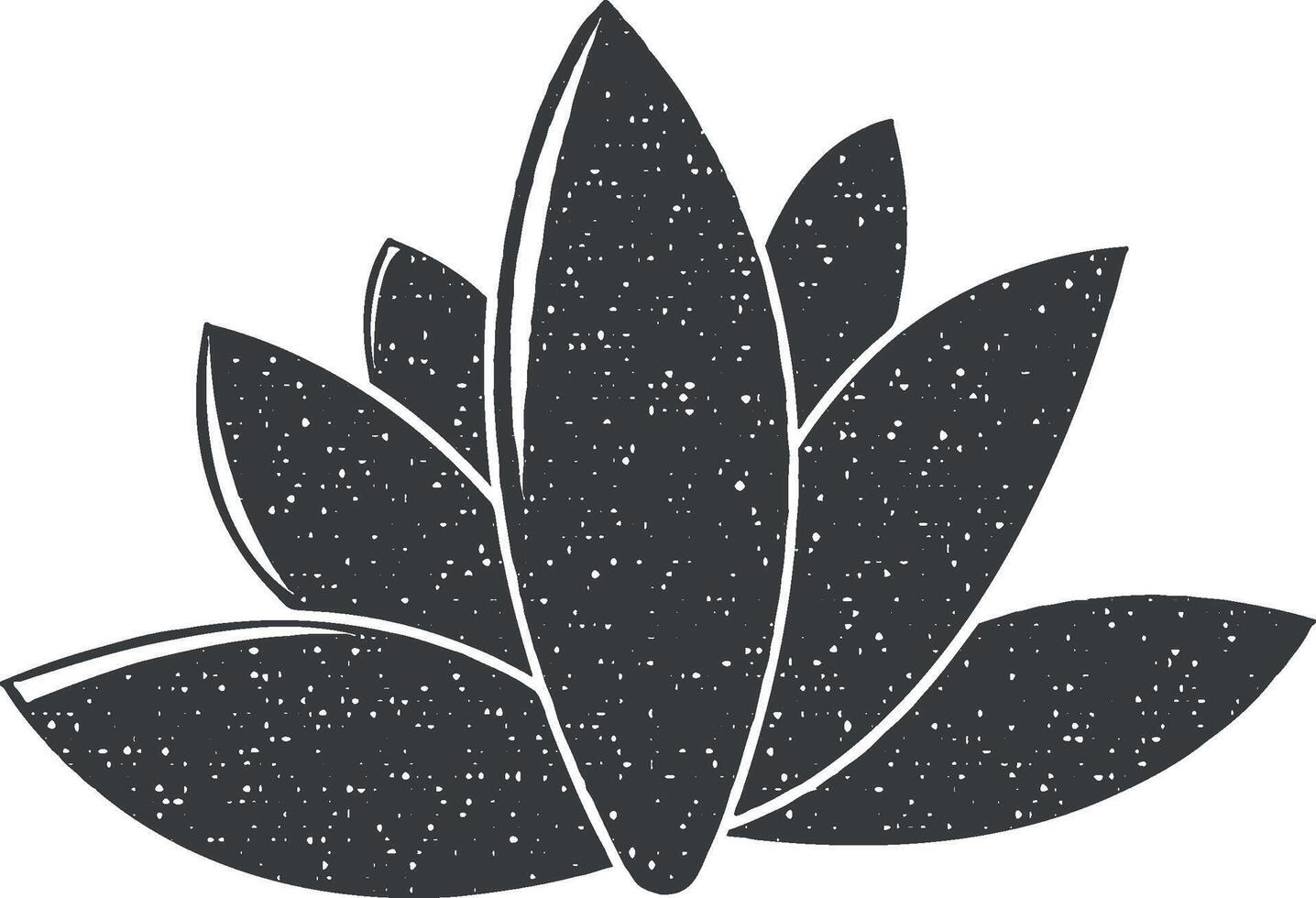 lotus bloem vector icoon illustratie met postzegel effect