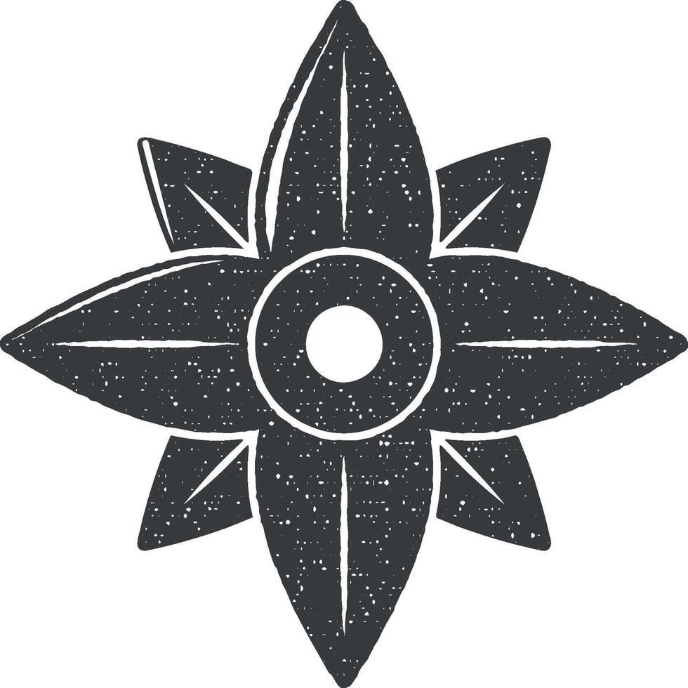 lotus bloem vector icoon illustratie met postzegel effect