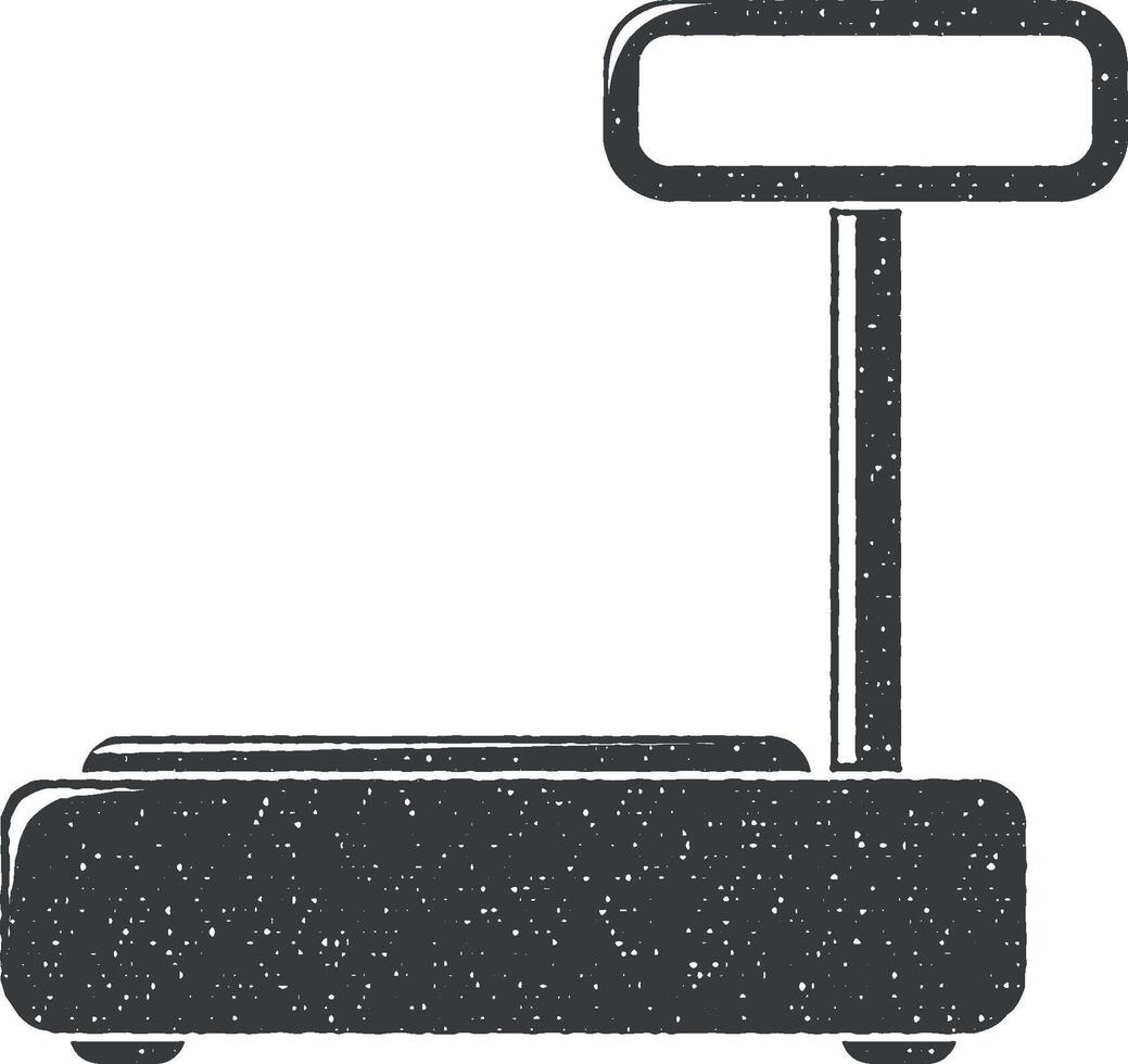 zwaartekracht weging balans vector icoon illustratie met postzegel effect