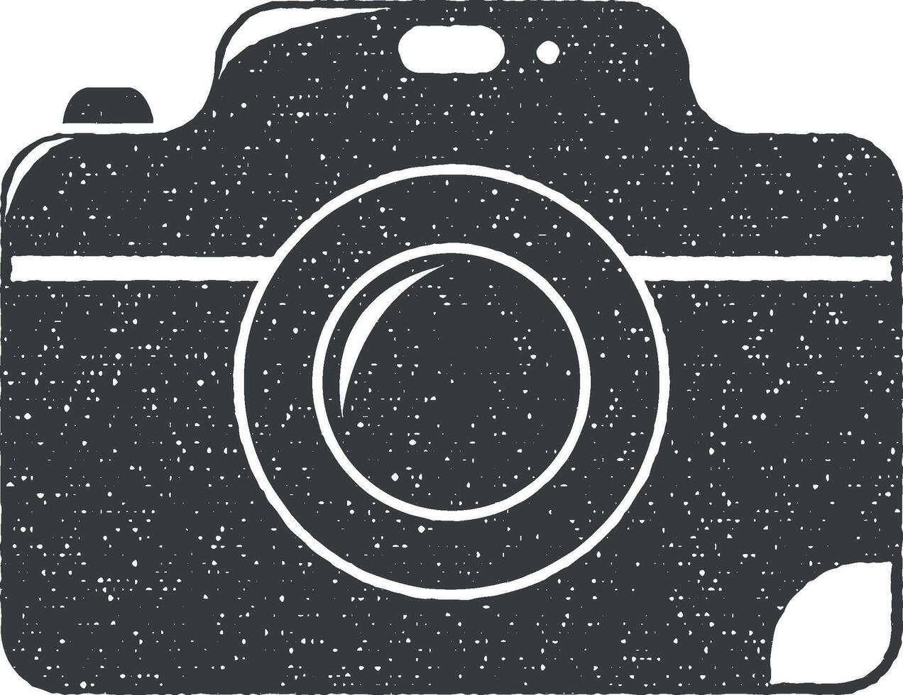 camera vector icoon illustratie met postzegel effect