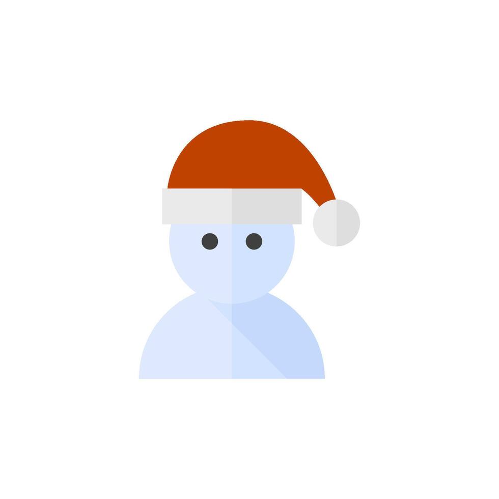 sneeuwman icoon in vlak kleur stijl. sneeuw winter december seizoen Kerstmis vector