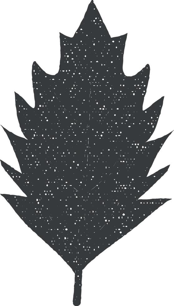 herfst vertrekken, geel icoon vector illustratie in postzegel stijl