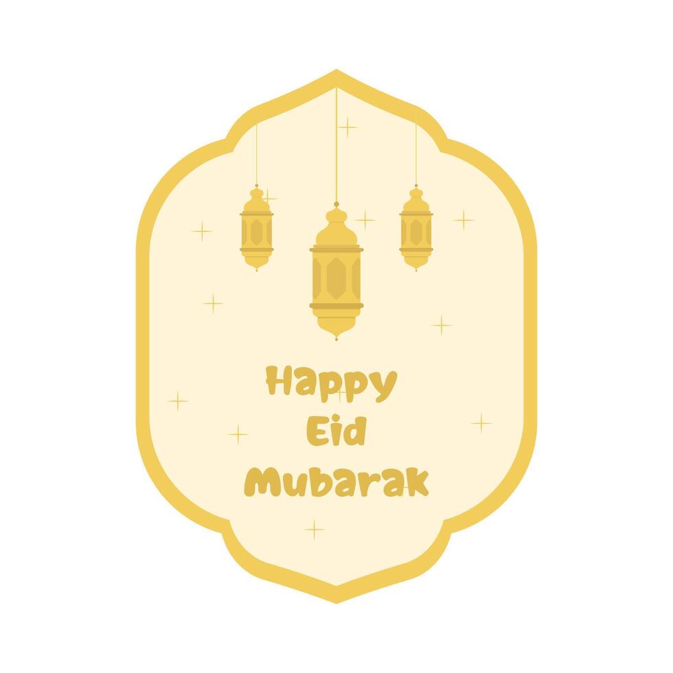 gelukkig eid mubarak groeten insigne illustratie vector