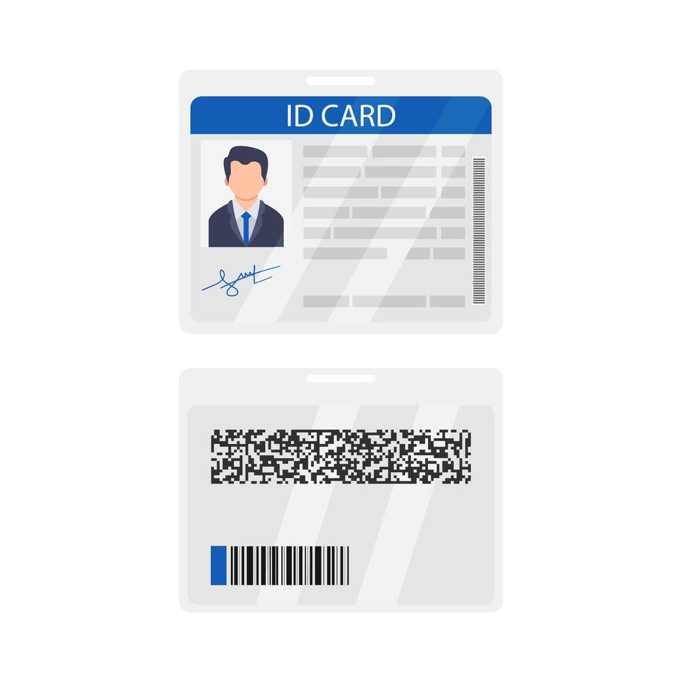 ID kaart kaart met code ID kaart kaart illustratie vector