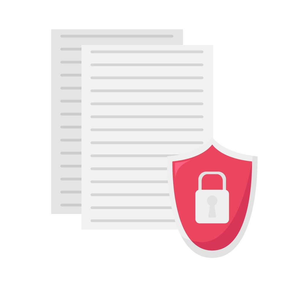 cyber veiligheid document illustratie vector