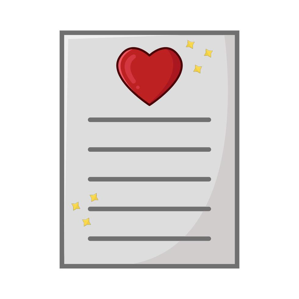 liefde document illustratie vector
