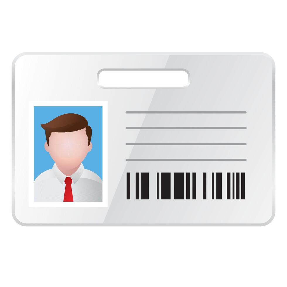 ID kaart kaart icoon in kleur. identiteit kantoor zakenman vector