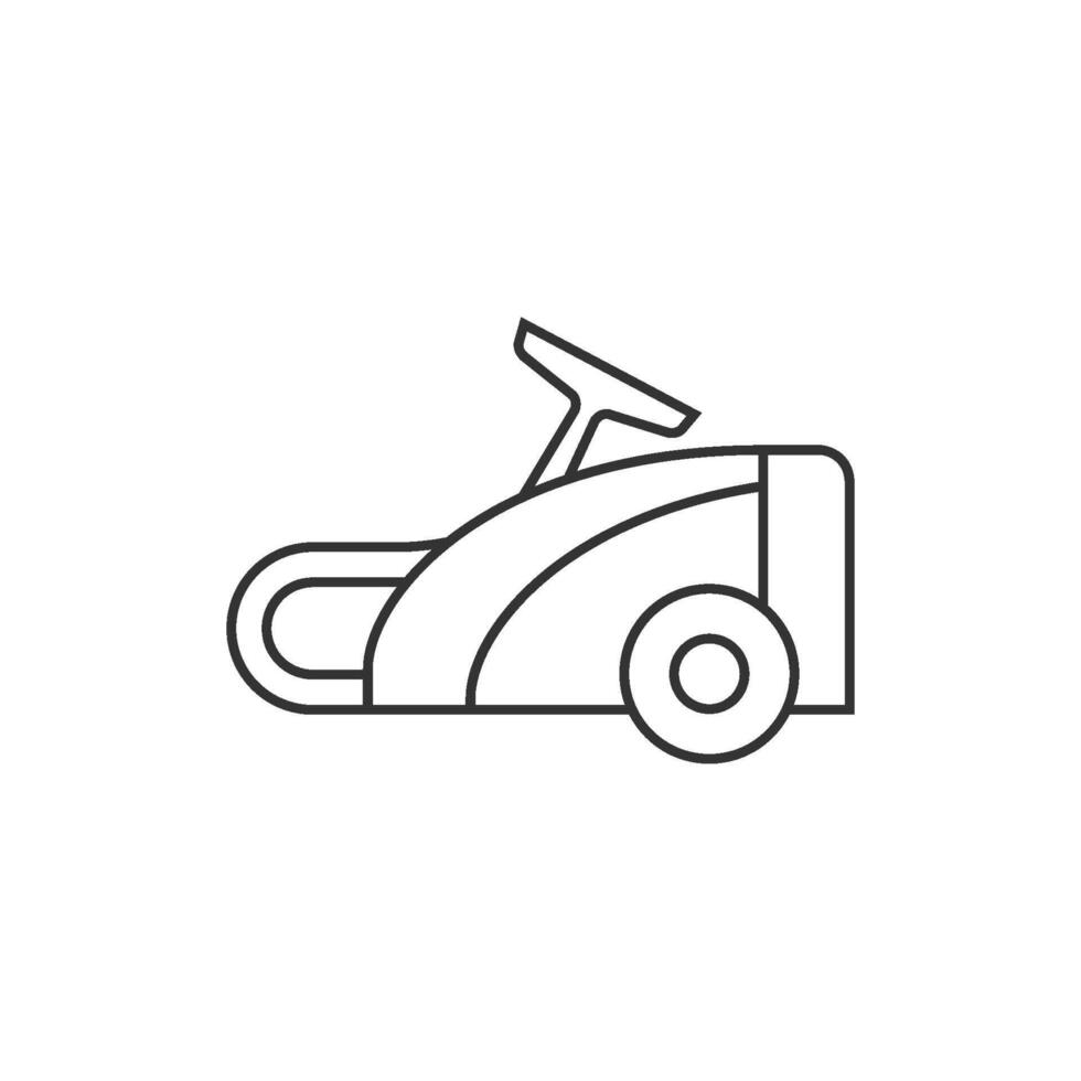 vacuüm schoonmaakster icoon in dun schets stijl vector