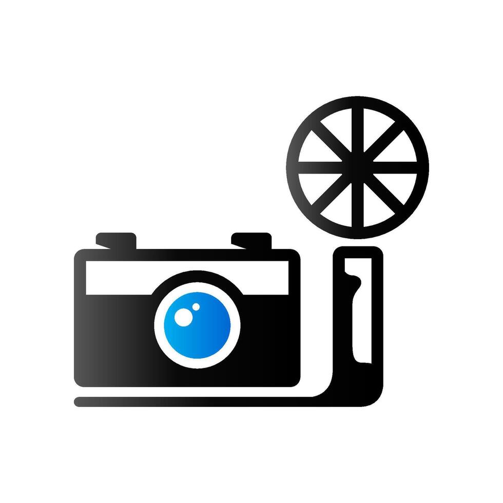 wijnoogst camera icoon in duo toon kleur. fotografie afbeelding in beeld brengen analoog vector