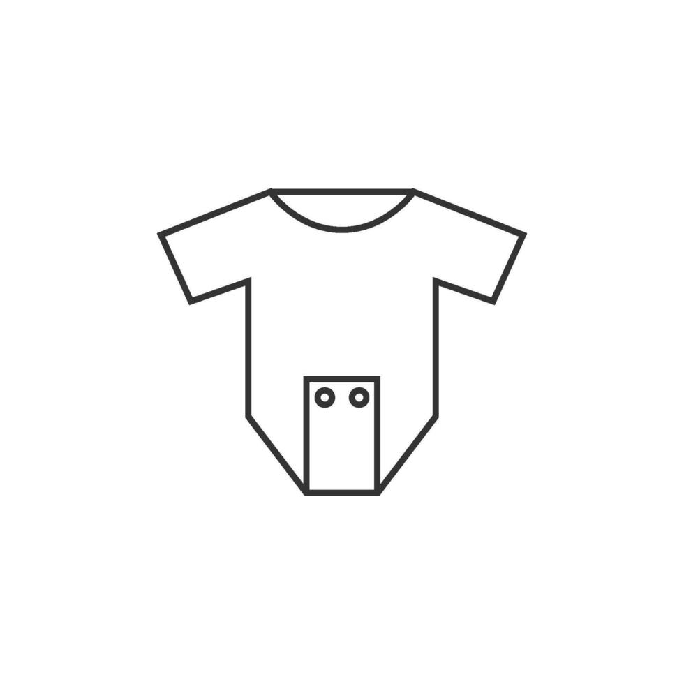 baby kleren icoon in dun schets stijl vector