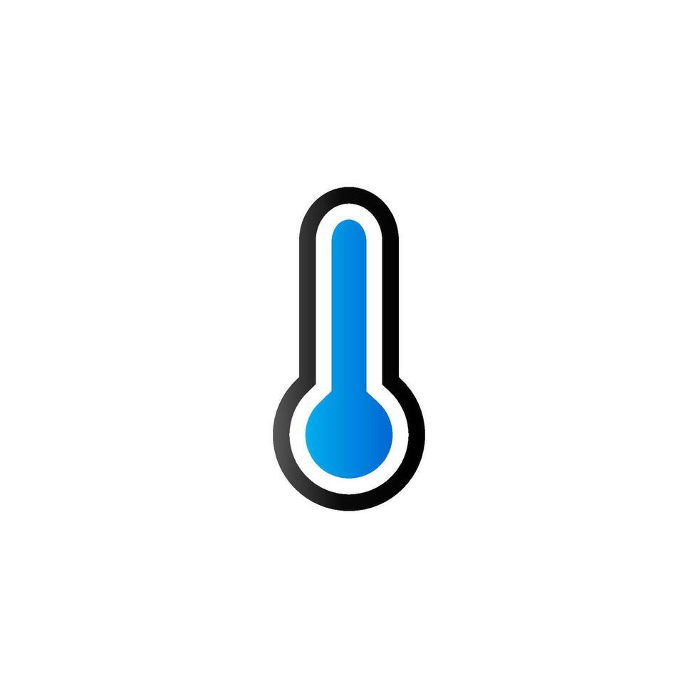 thermometer icoon in duo toon kleur. natuur temperatuur heet vochtig vector