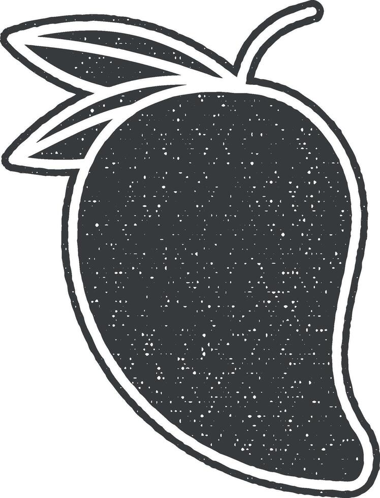 mango vector icoon illustratie met postzegel effect