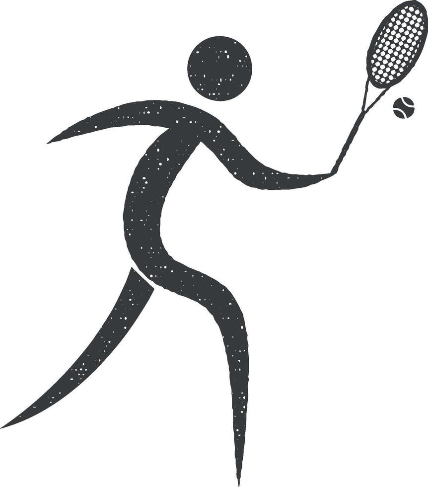 golf vector icoon illustratie met postzegel effect