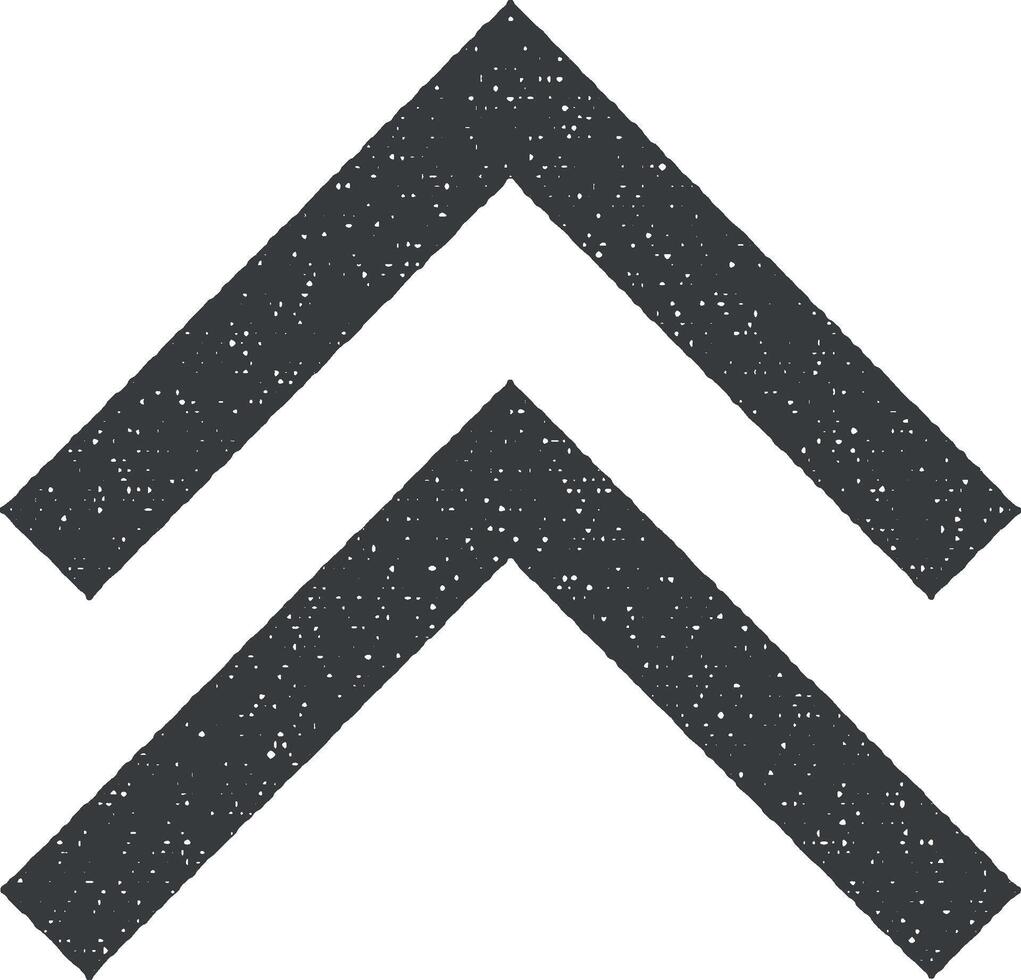 pijl, omhoog vector icoon illustratie met postzegel effect