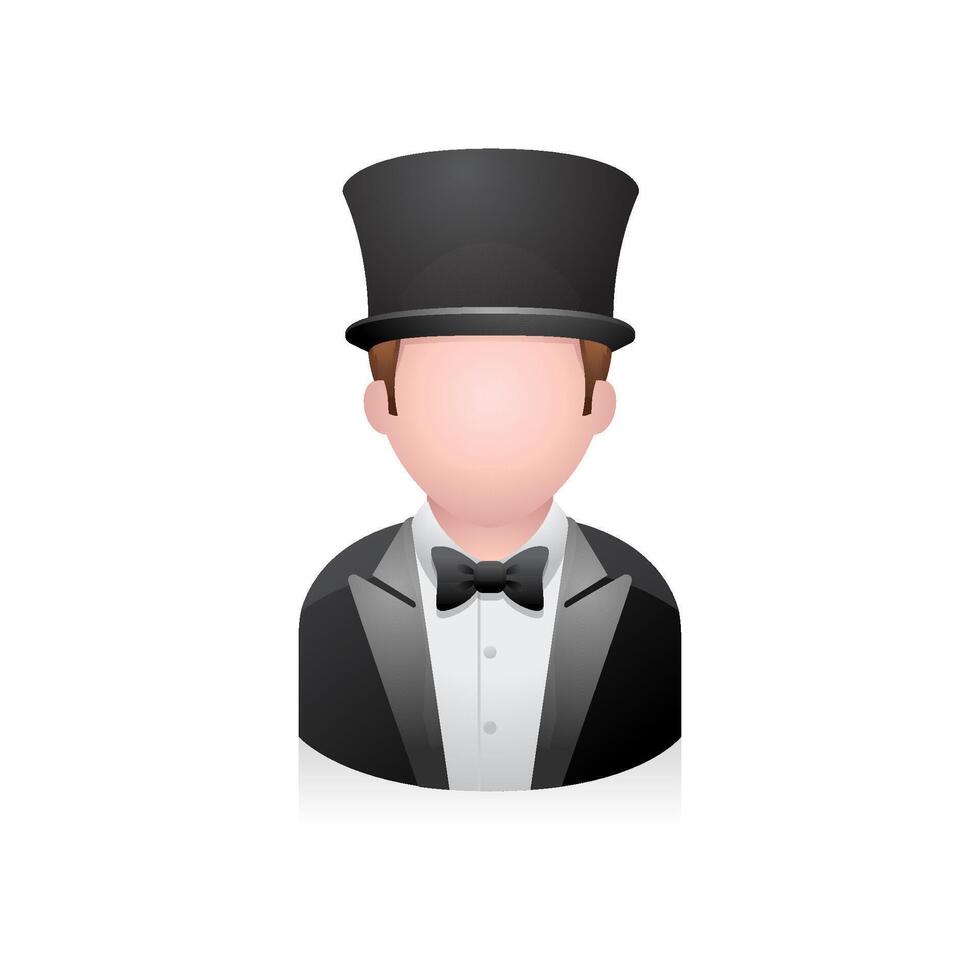 goochelaar avatar icoon in kleuren. vector