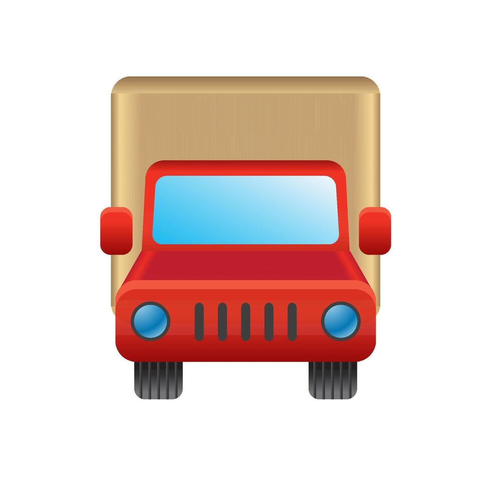 vrachtauto icoon in kleur. vracht vervoer logistiek vector