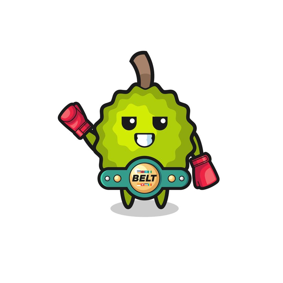 durian bokser mascotte karakter vector