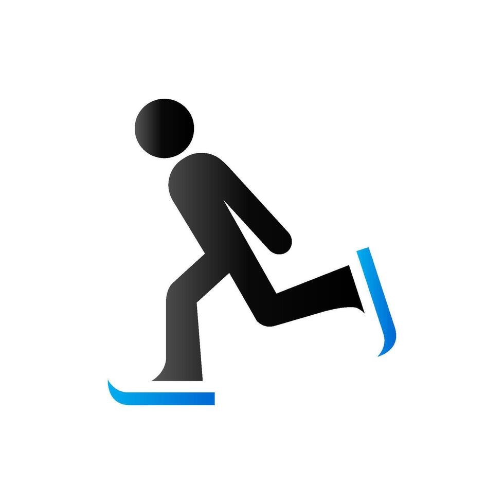 ijs het schaatsen icoon in duo toon kleur. winter sport vector