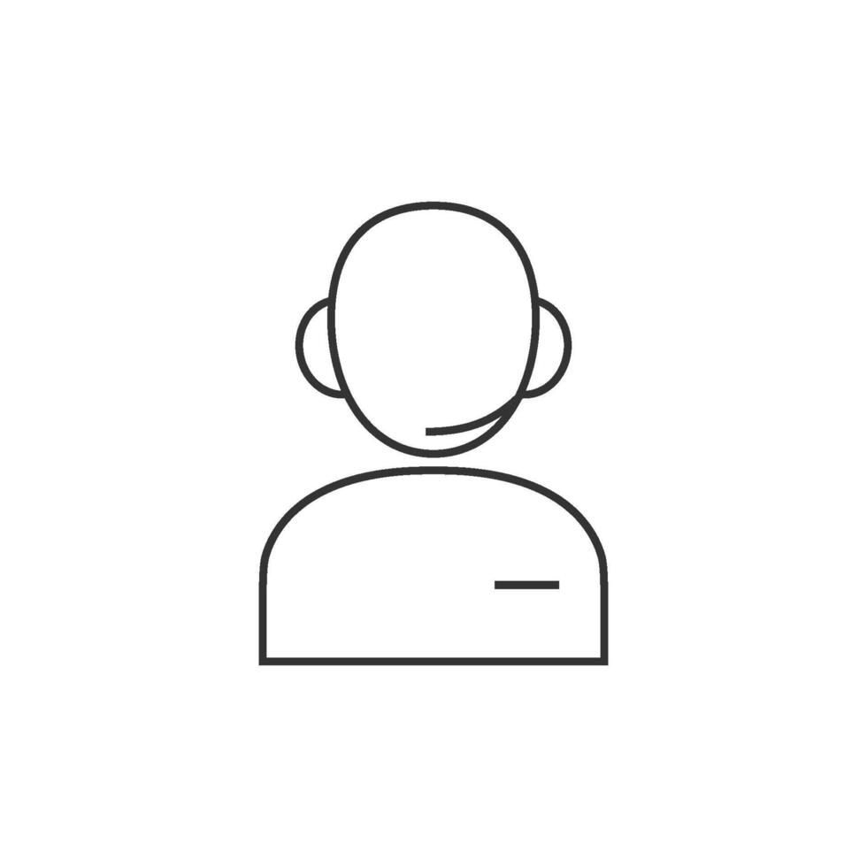 klant onderhoud icoon in dun schets stijl vector