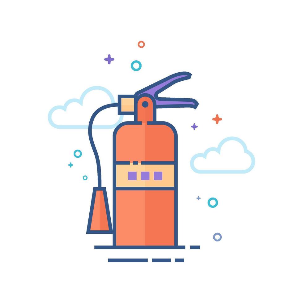 brand brandblusser icoon vlak kleur stijl vector illustratie
