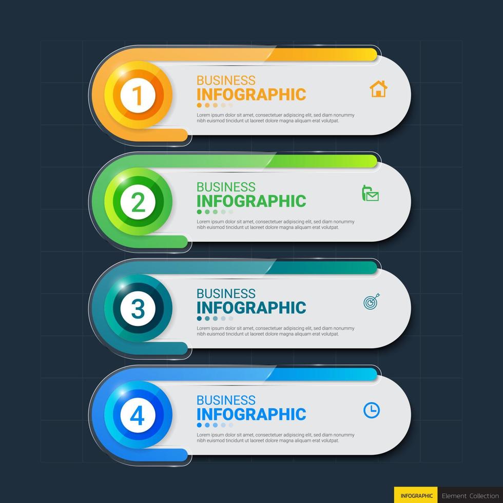 infographic sjabloon verwerken vector