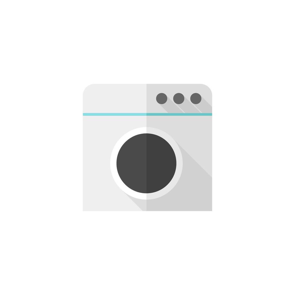 het wassen machine icoon in vlak kleur stijl. wasserij wasserette schoonmaak zorg huishouden huiselijk vector