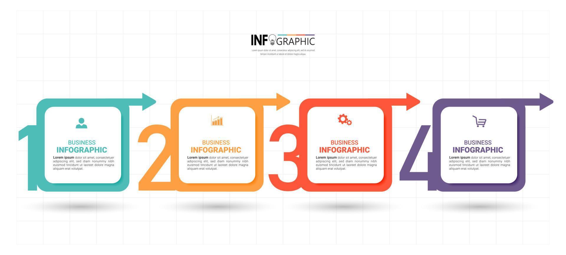 infographic sjabloon verwerken vector