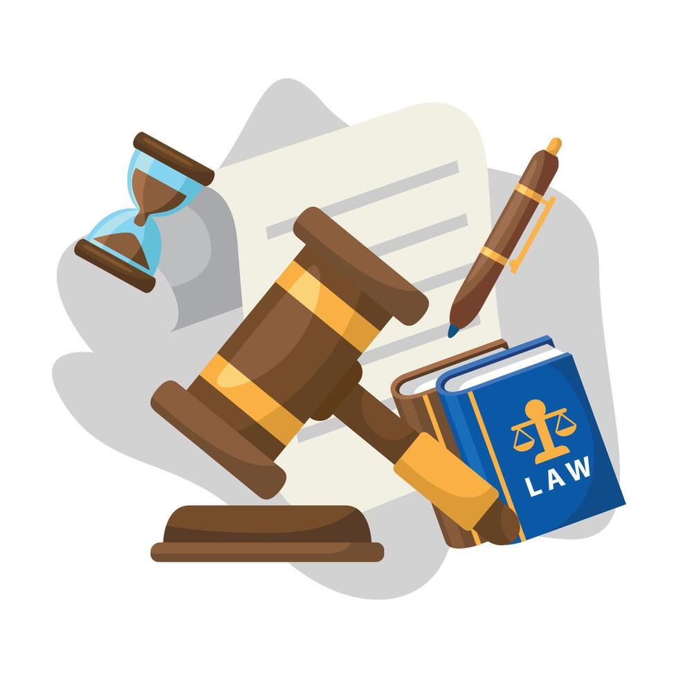wet en gerechtigheid illustratie ontwerp. vector ontwerp