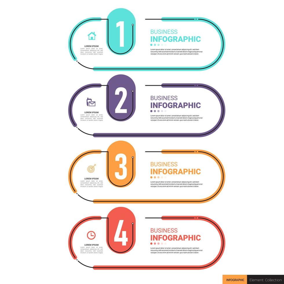 plat infographic elementenontwerp vector