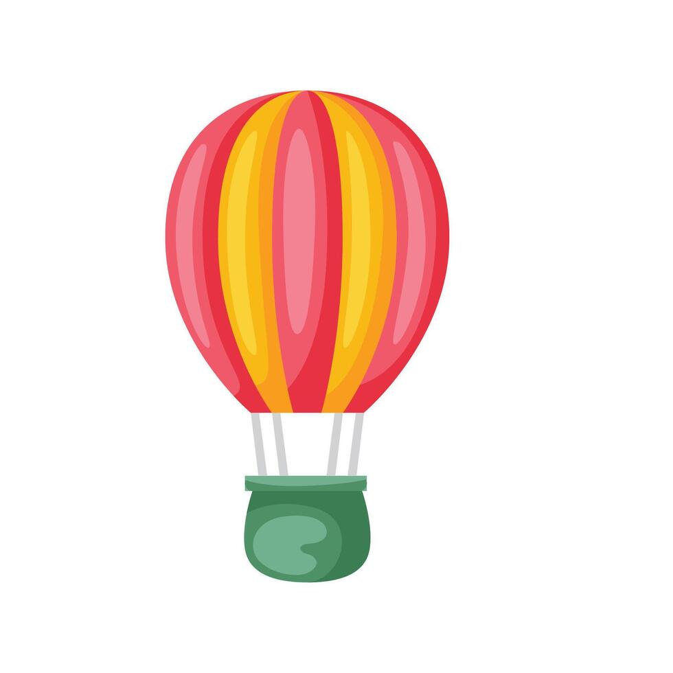 heet lucht ballon in tekenfilm stijl. vector ontwerp