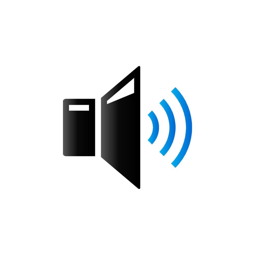 audio volume icoon in duo toon kleur. elektronisch knop muziek- vector