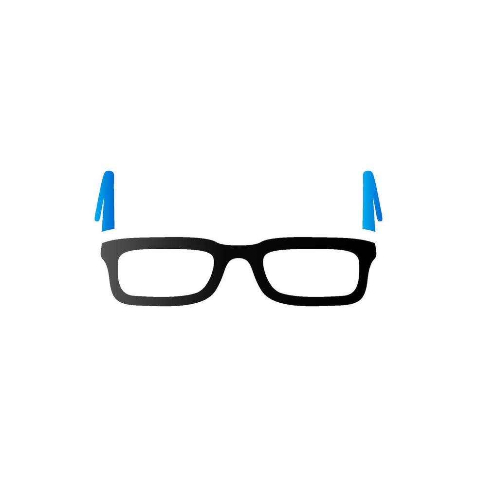 bril icoon in duo toon kleur. zien apparaat bijziendheid vector