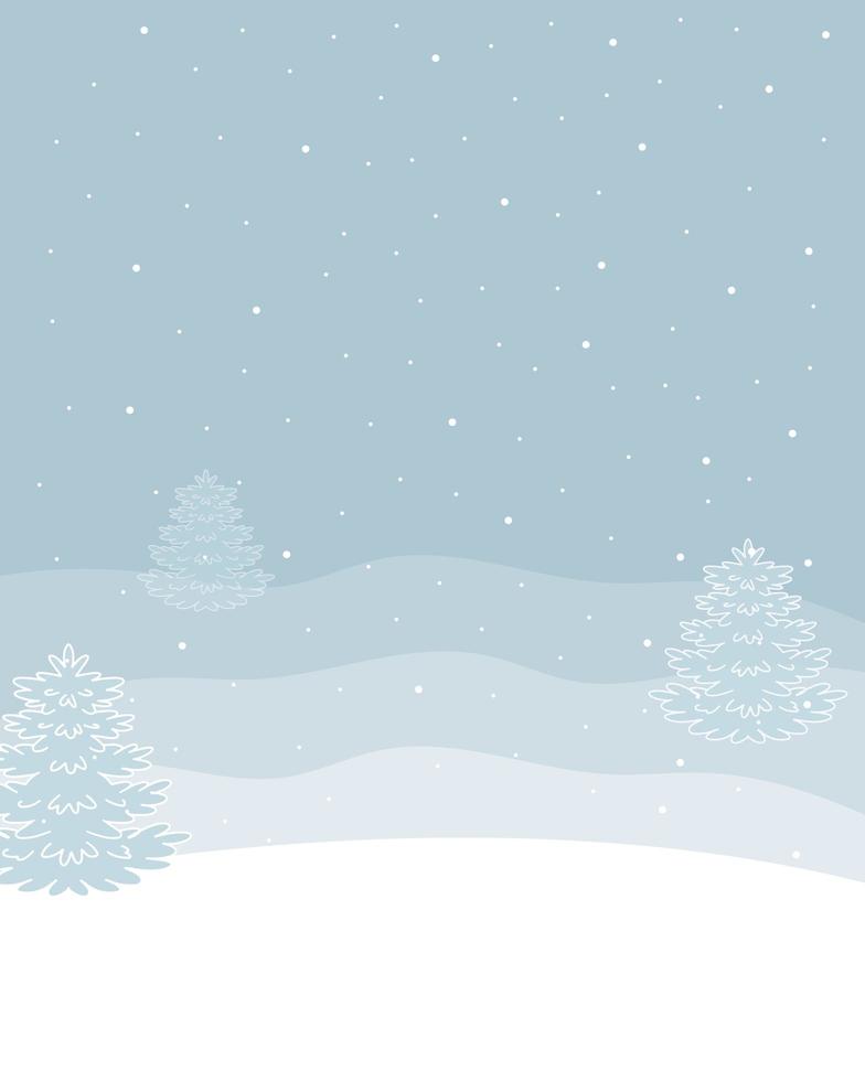 besneeuwde winter verticale achtergrond. vector illustratie