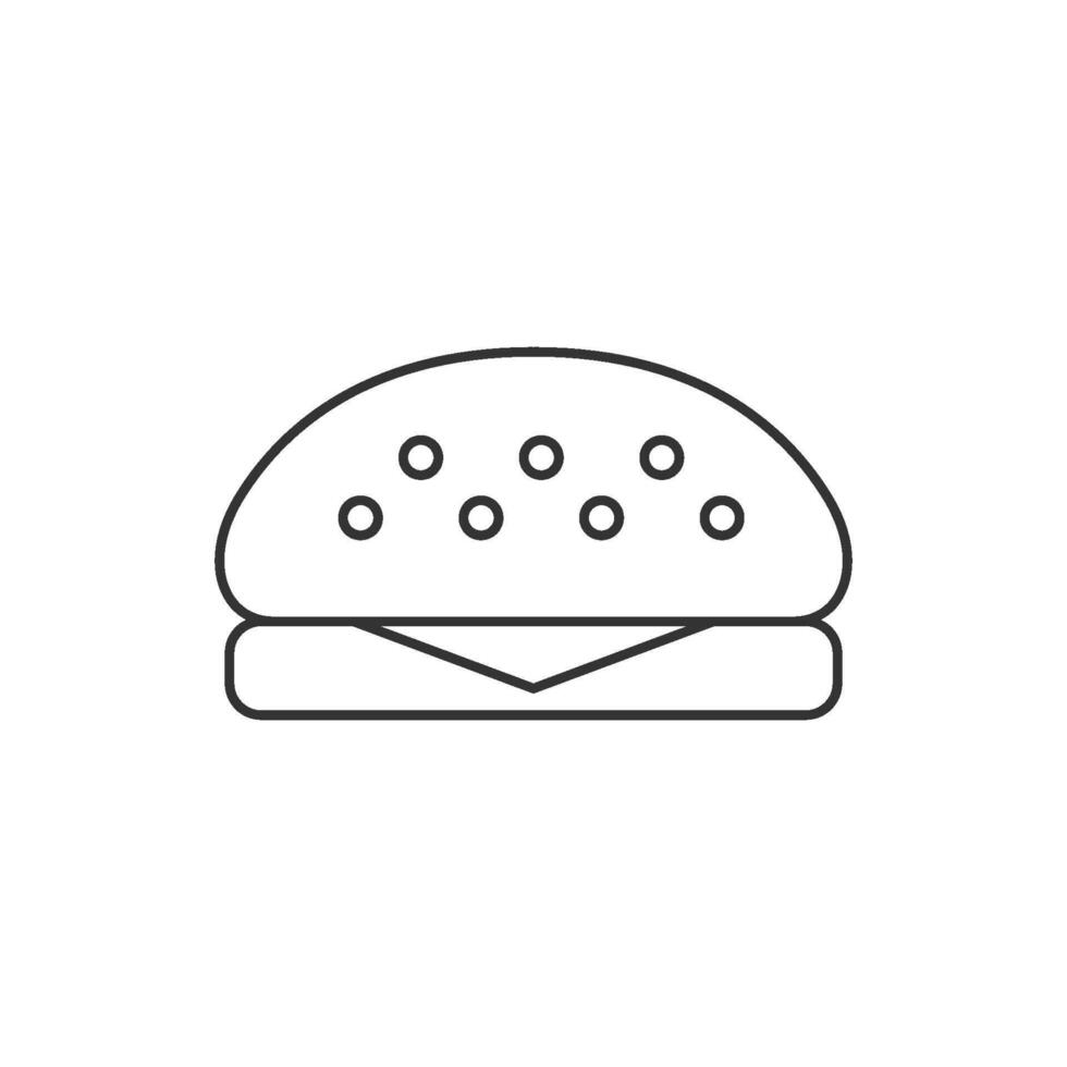 hamburger icoon in dun schets stijl vector