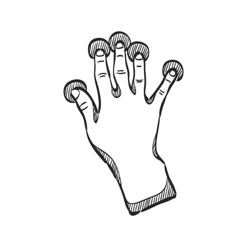 hand- getrokken schetsen icoon touchpad gebaar vector