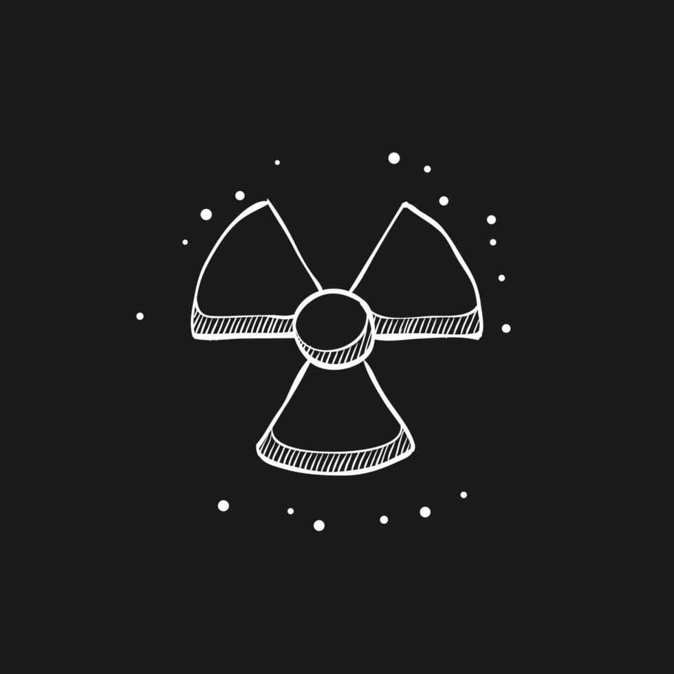 radioactief symbool tekening schetsen illustratie vector