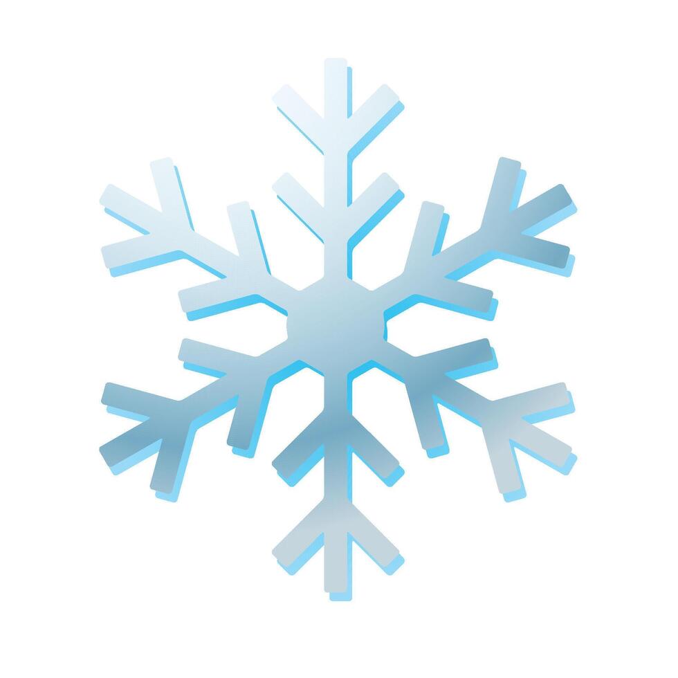 sneeuwvlok icoon in kleur. natuur winter december vector