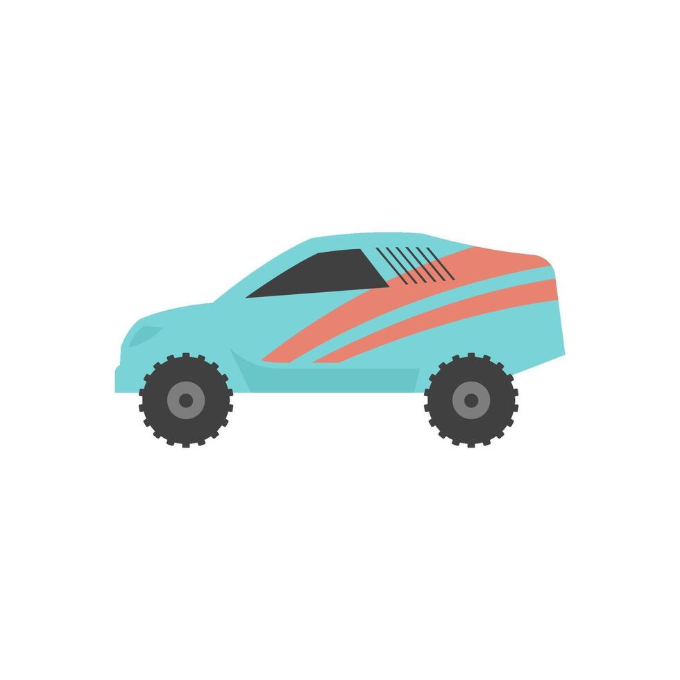 rally auto icoon in vlak kleur stijl. ras kampioenschap wedstrijd snel bijhouden weg vector