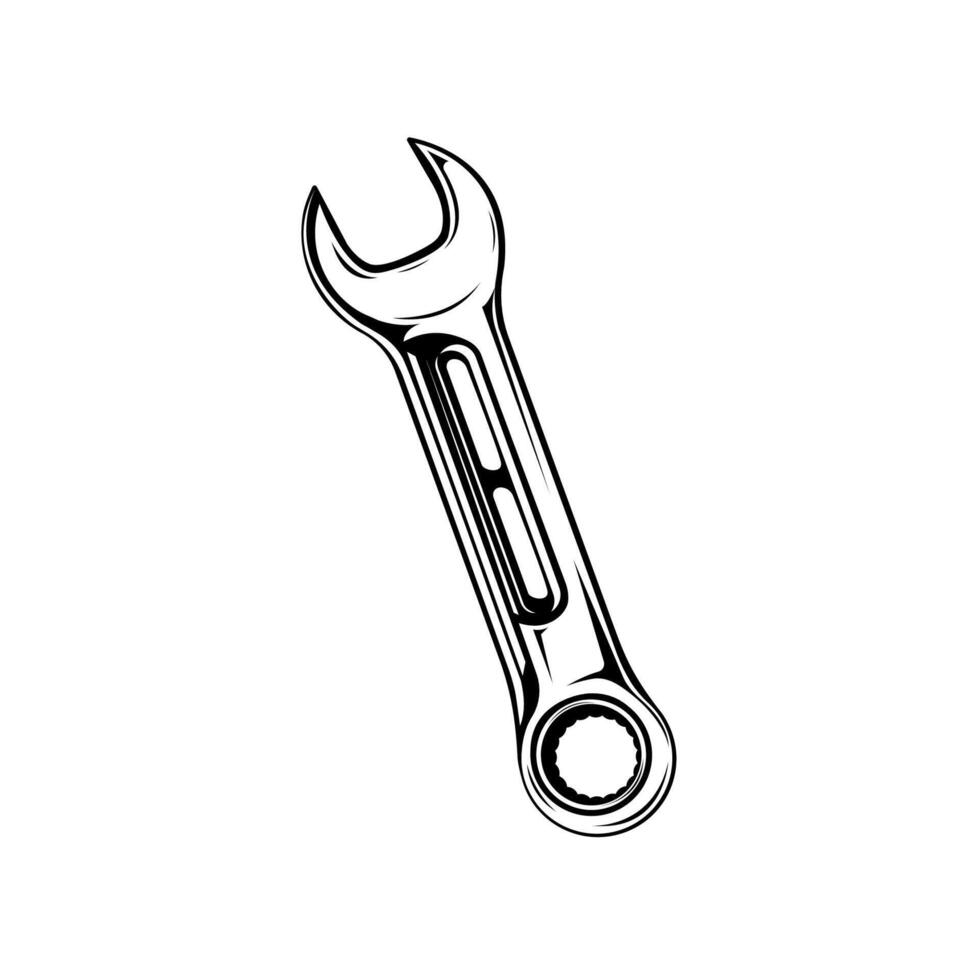 moersleutel reparatie gereedschap vector illustratie