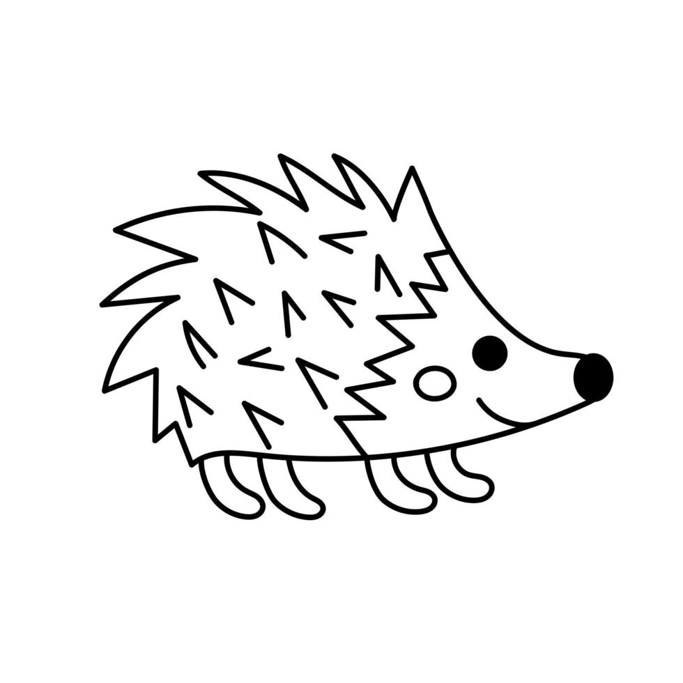 egel in een doodle-stijl. vector