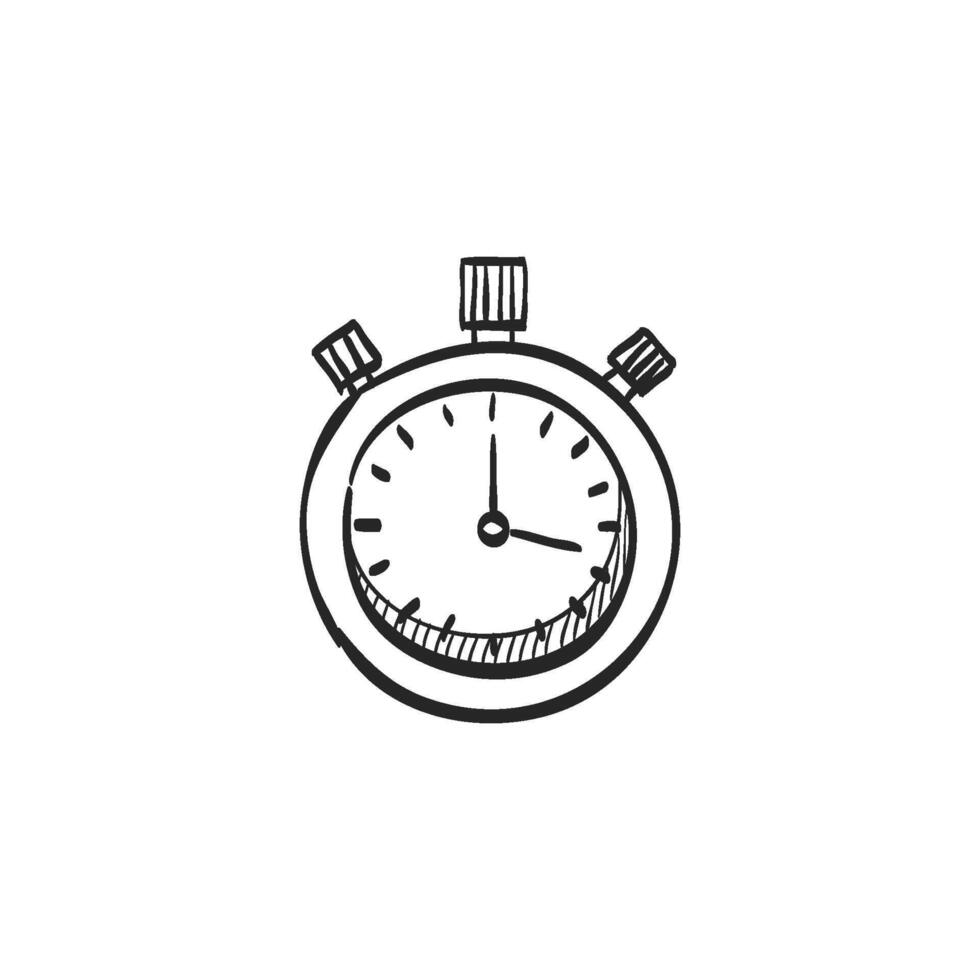 hand- getrokken schetsen icoon stopwatch vector