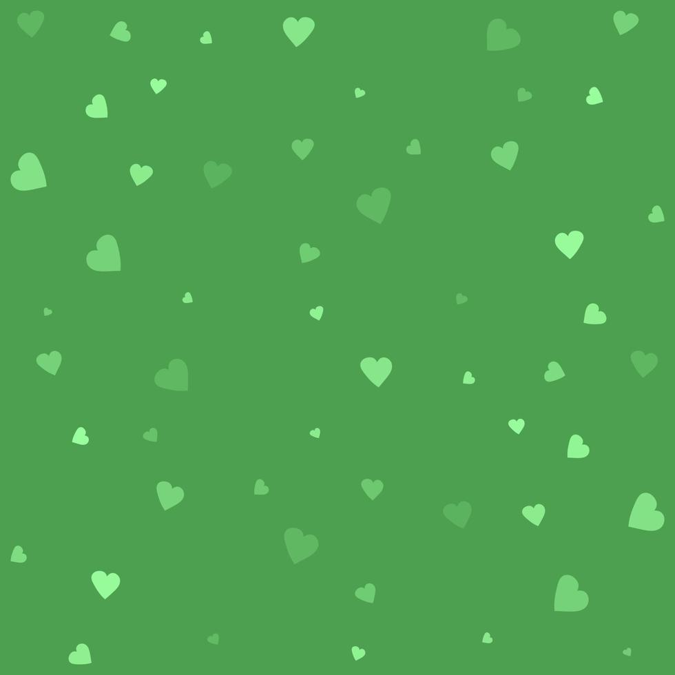 groene achtergrond met hartjes vector