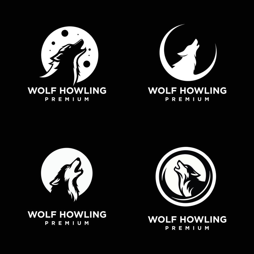 wolf gehuil hoofd logo icoon ontwerp illustratie vector