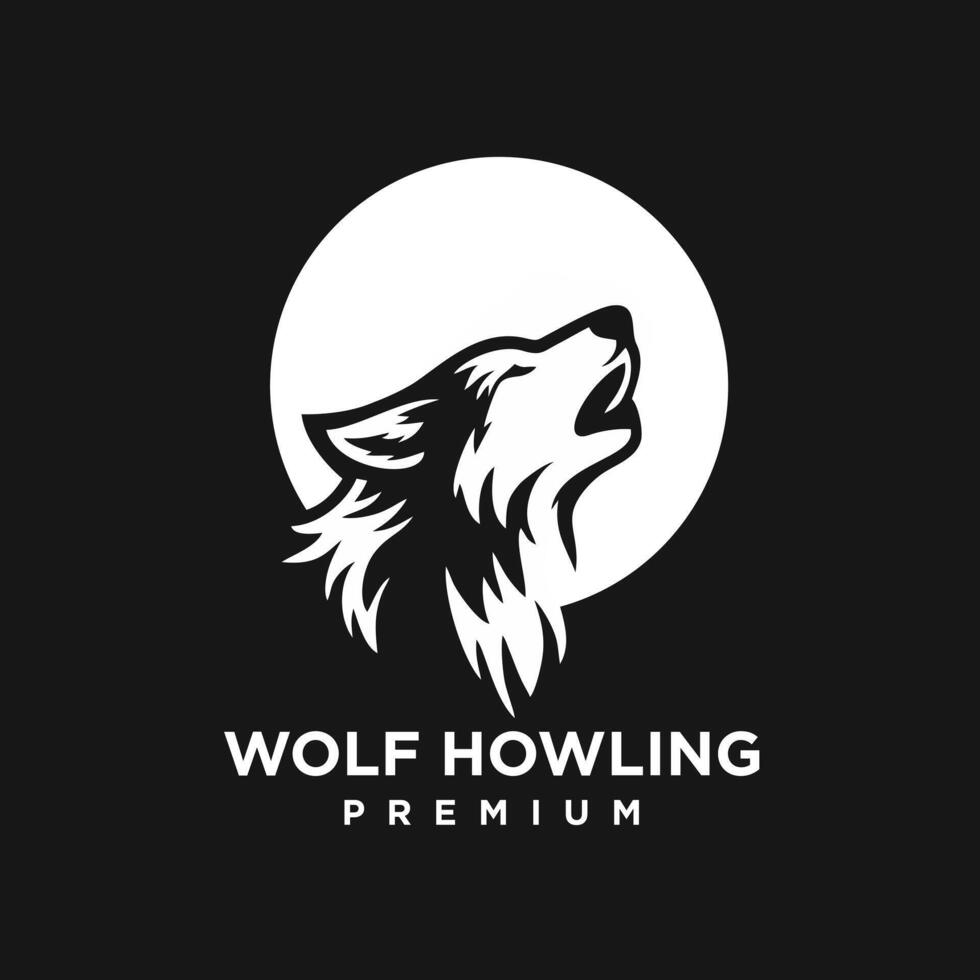 wolf gehuil hoofd logo icoon ontwerp illustratie vector