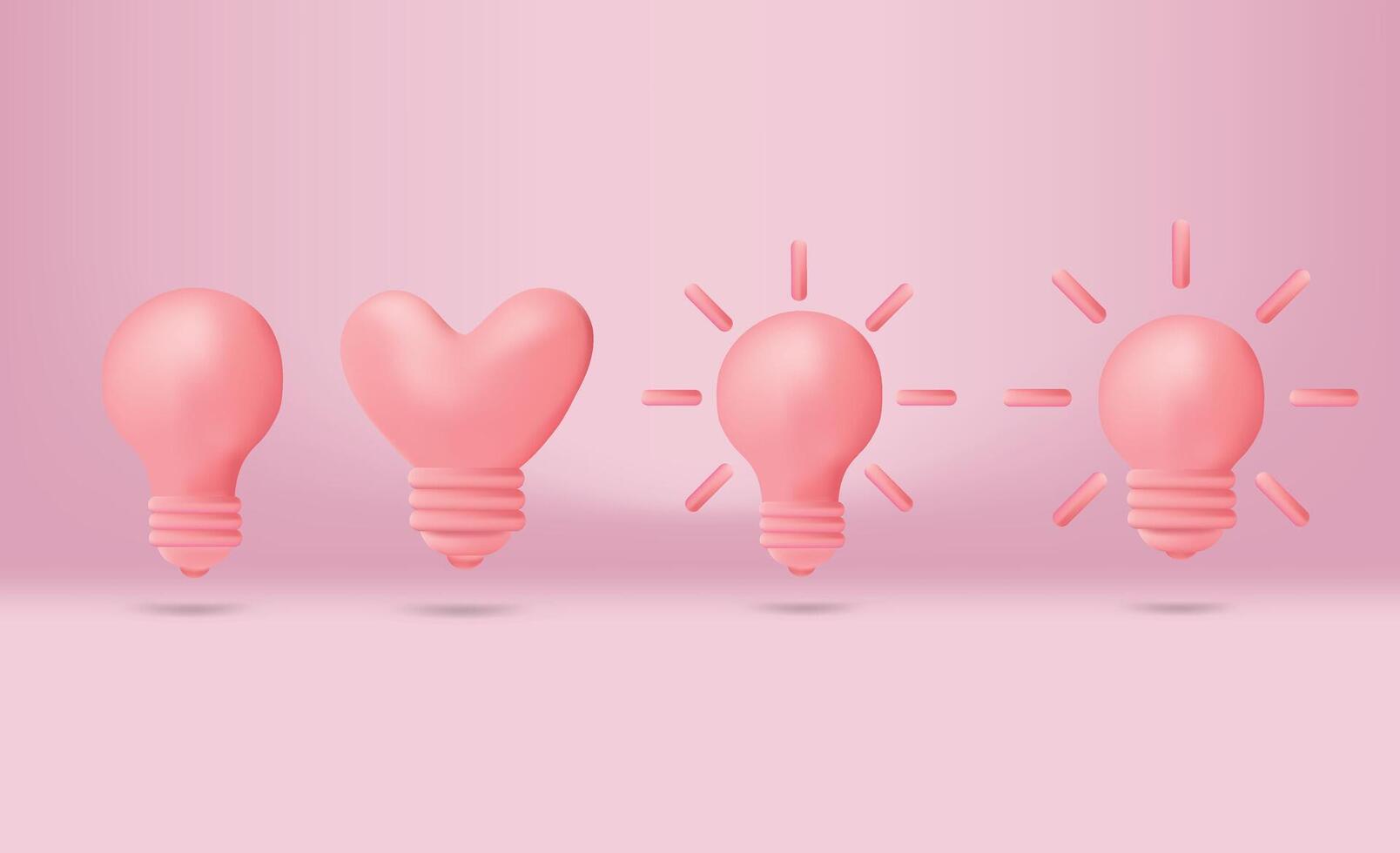 lamp roze 3d icoon Valentijn illustratie vector