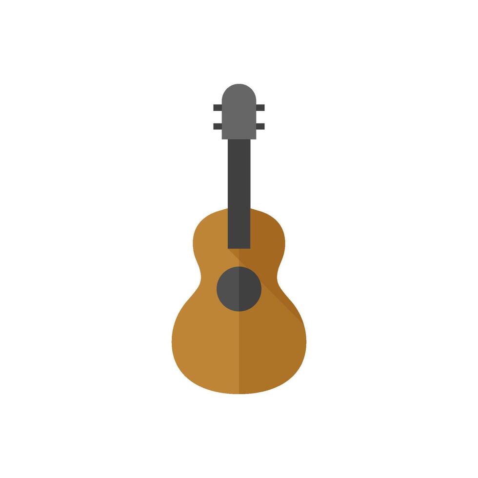 gitaar icoon in vlak kleur stijl. muziek- instrument draad geluid vector