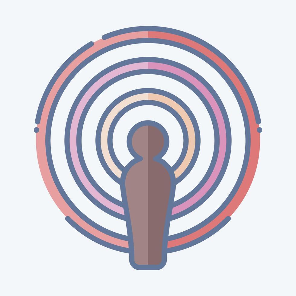 icoon podcasten. verwant naar podcast symbool. tekening stijl. gemakkelijk ontwerp bewerkbaar. gemakkelijk illustratie vector