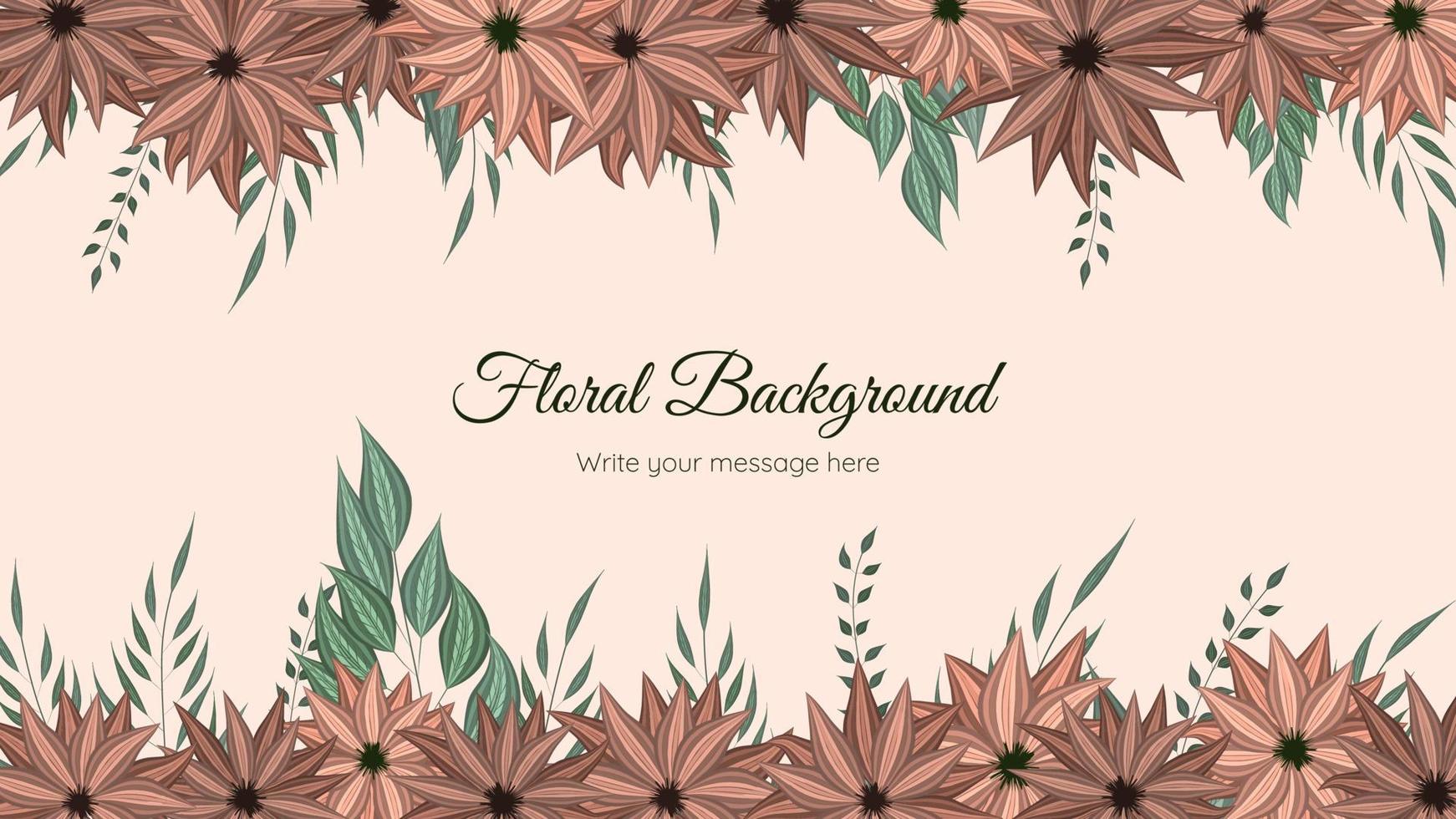 elegante bloemenachtergrondsjabloon met bloemen, web, sociale media vector