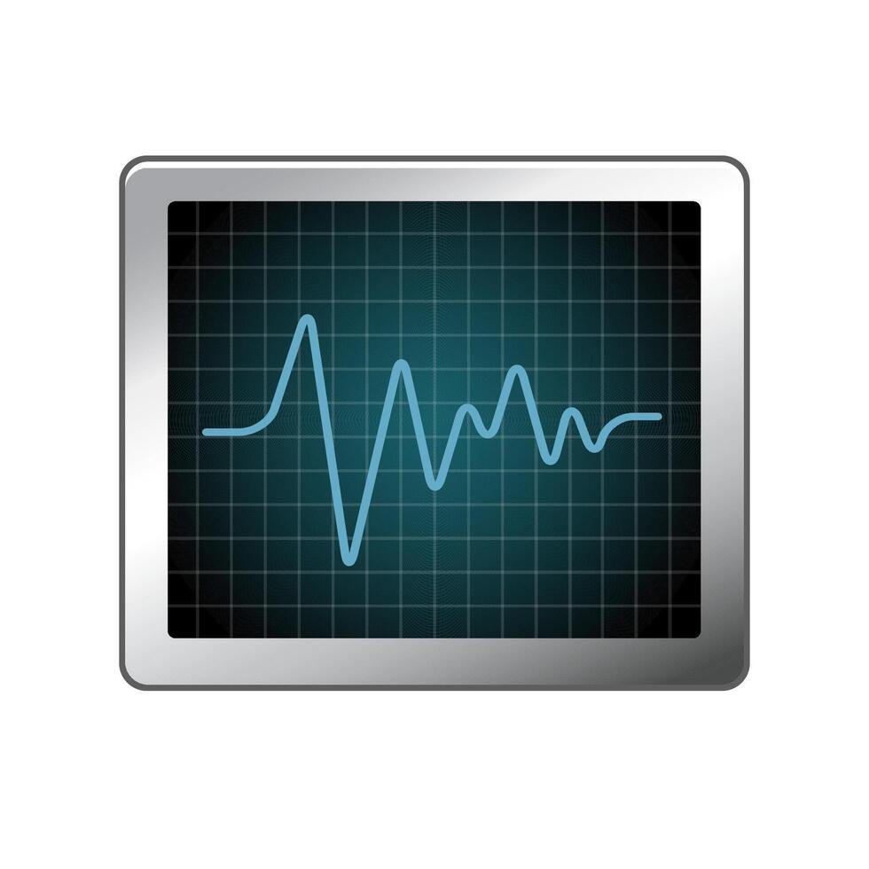 hart tarief toezicht houden op icoon in kleur. menselijk pulse diagram vector