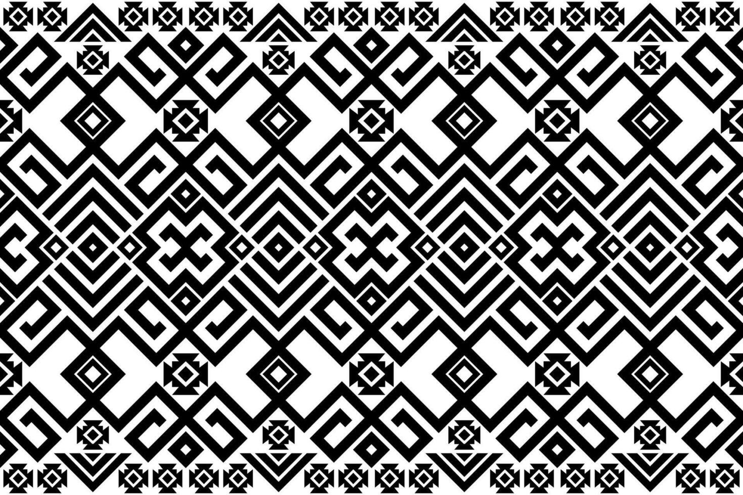 zwart wit bloemen geometrisch stoffenpatroon vector